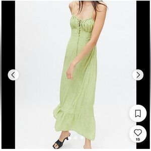 URBAN OUTFITTERS Green Maxi Dress Size Small